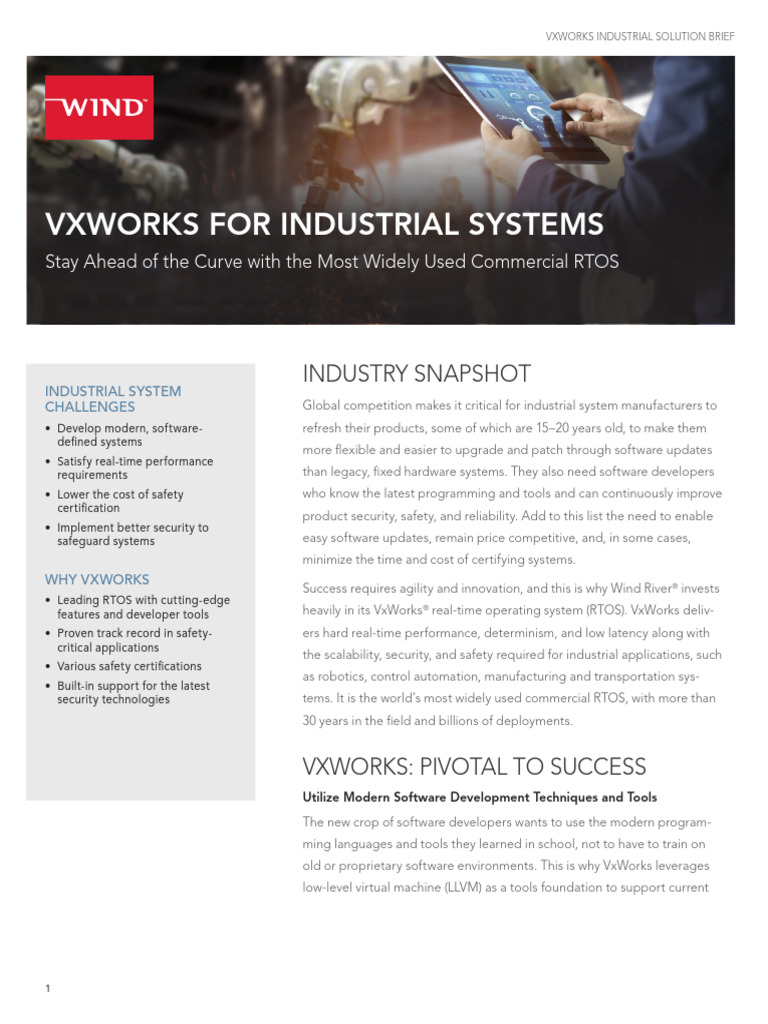 VxWorks For Industrial-Whitepaper | PDF | Kernel (Operating System ...