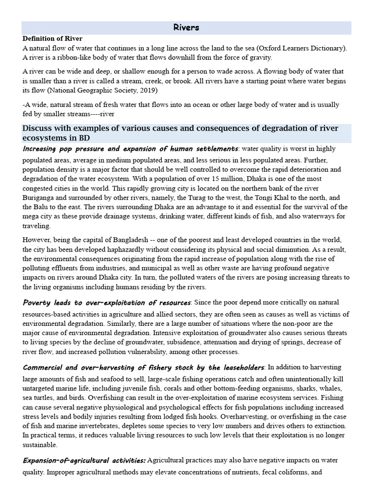 Rivers | PDF | Water Pollution | River