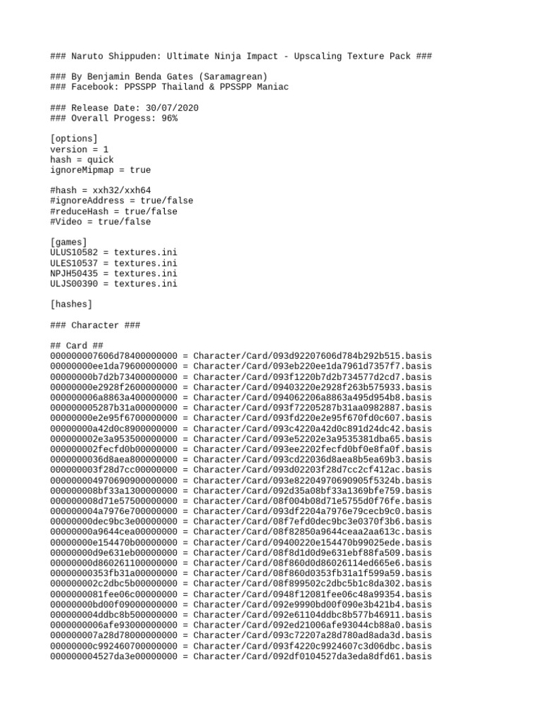 Naruto Shippuden Texture Pack Update | PDF