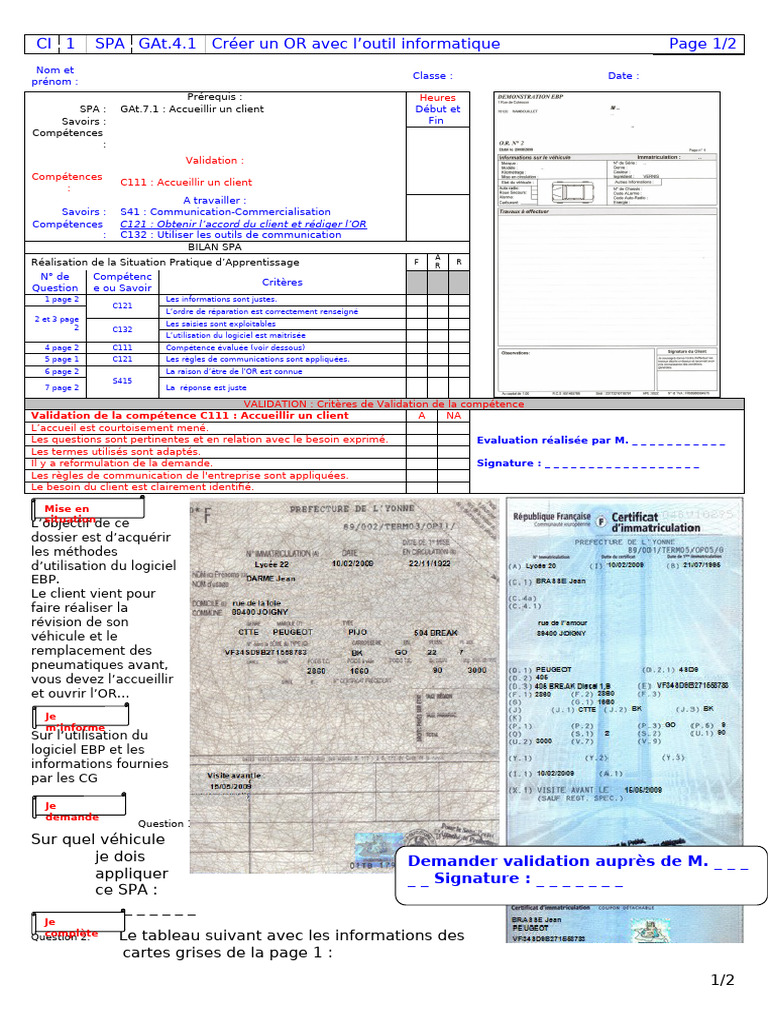Création d'un Ordre de Réparation EBP | PDF | Informatique | Informatique