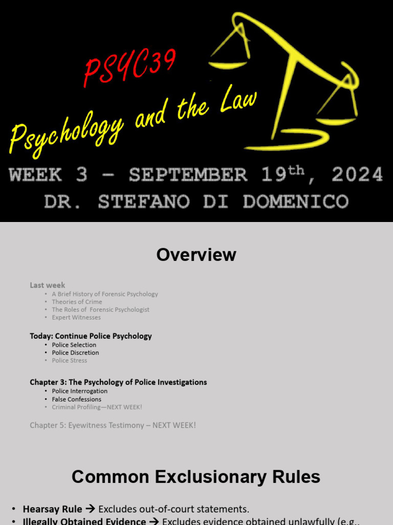 3 +psyc39+fall+2024+week+3 | PDF | Confession (Law) | Interrogation