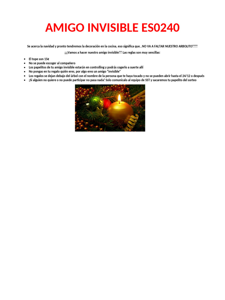 Amigo Invisible | PDF