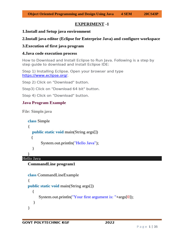 Java Programming Basics and Setup Guide | PDF | Programming Paradigms ...