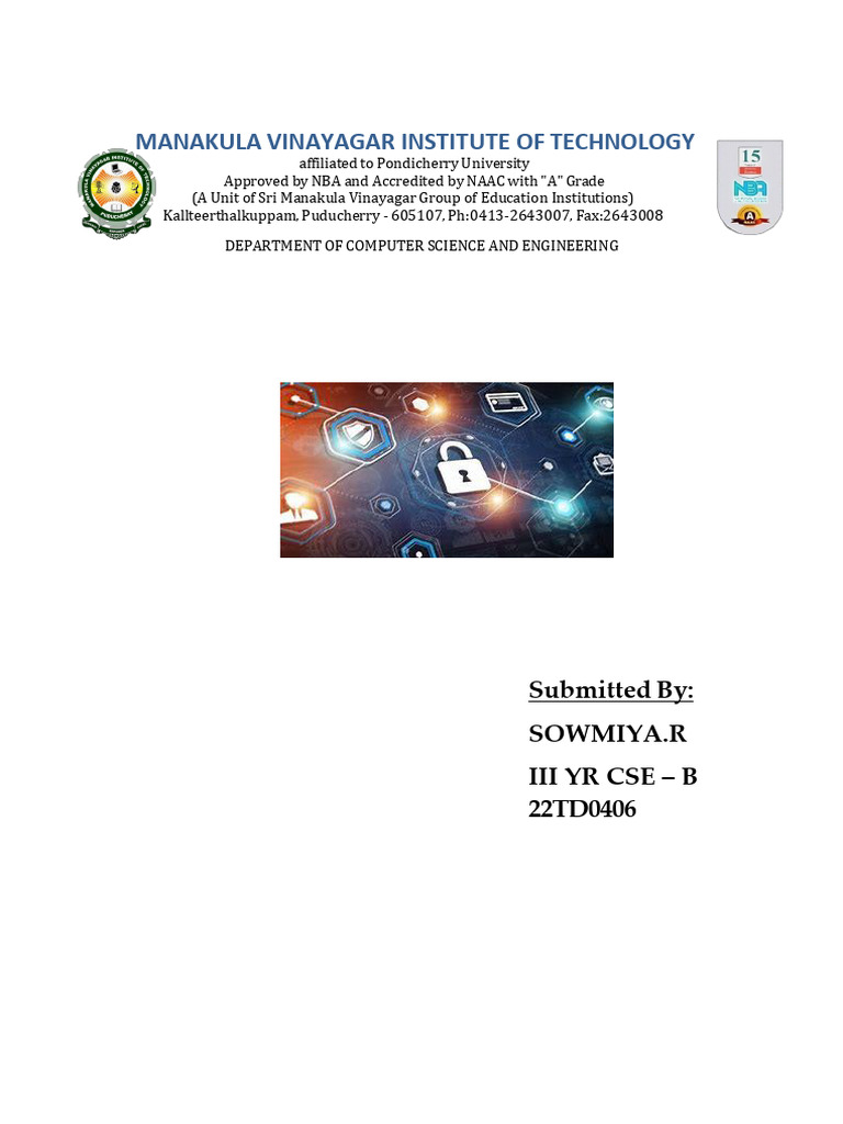Sowmiya Cybersecurity Report | PDF | Phishing | Computer Security