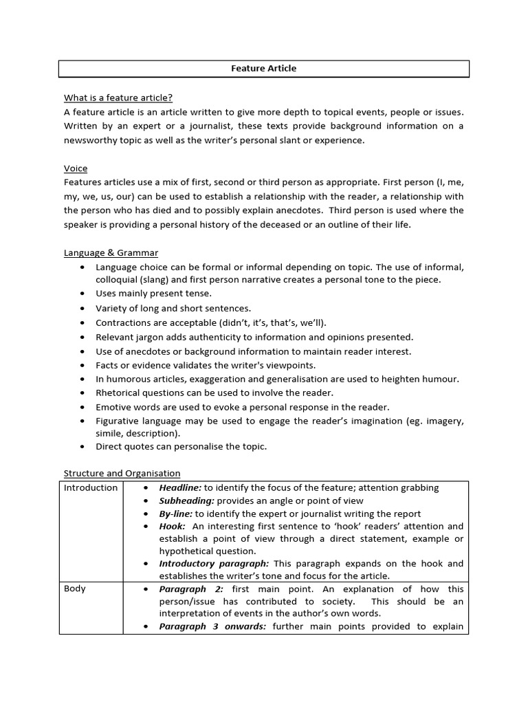Article Writing Guide | PDF