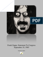 Frank Zappa: Congress Statement & The Hearing Session