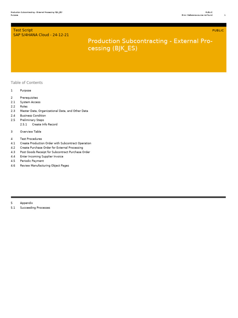 Production Subcontracting Procedures Guide | PDF | Accounts Payable ...