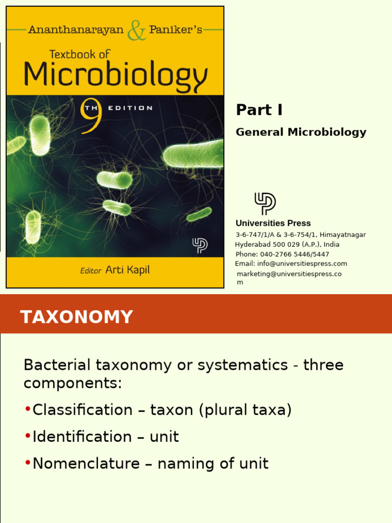 Bacterial Taxonomy Overview | PDF | Molecular Cloning | Bacteria