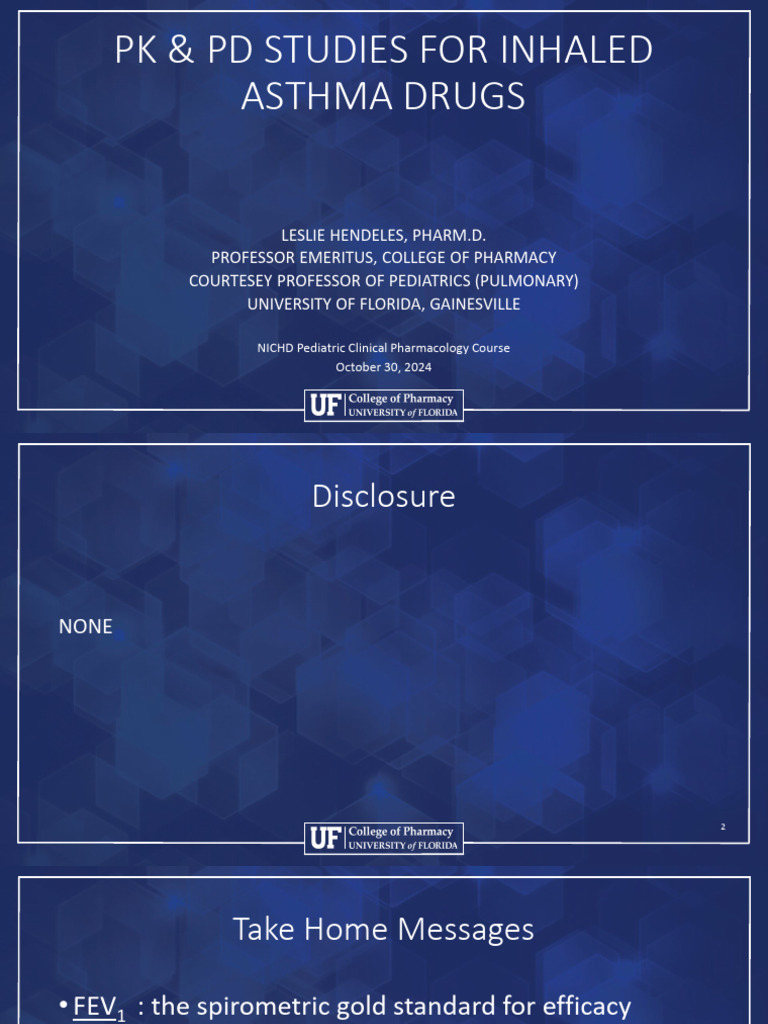 PK & PD Studies For Inhaled Asthma Drugs | PDF | Asthma | Therapy