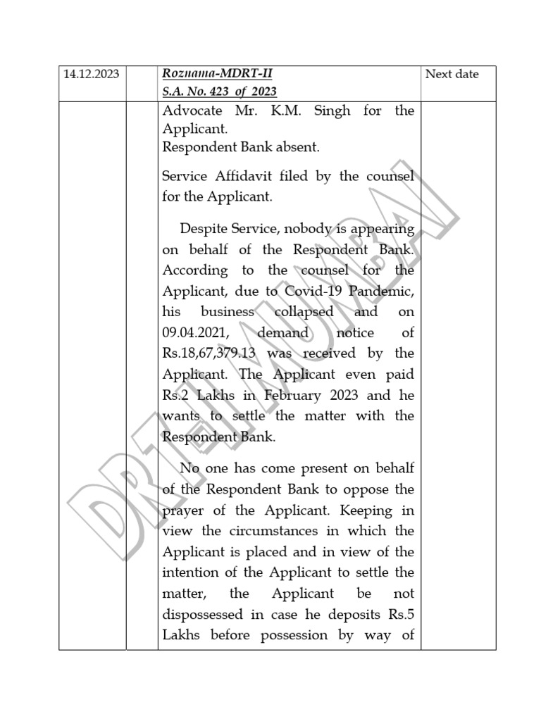 Order of Sa Interim | PDF