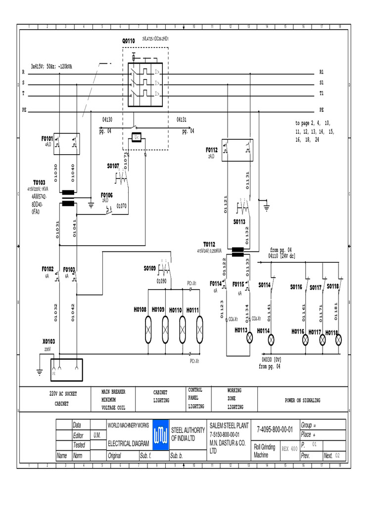 REX 400 Electrical Diagram Overview | PDF