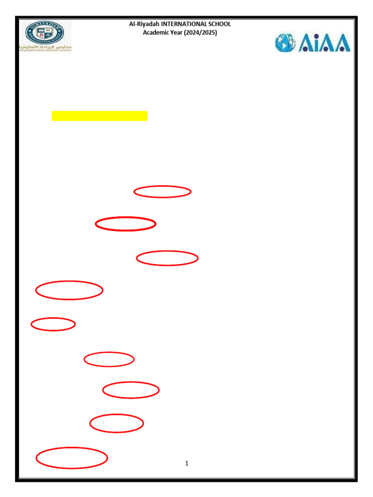 Grade 6 English Part 1 2nd Final Revision Worksheet Ak Pdf Sacagawea