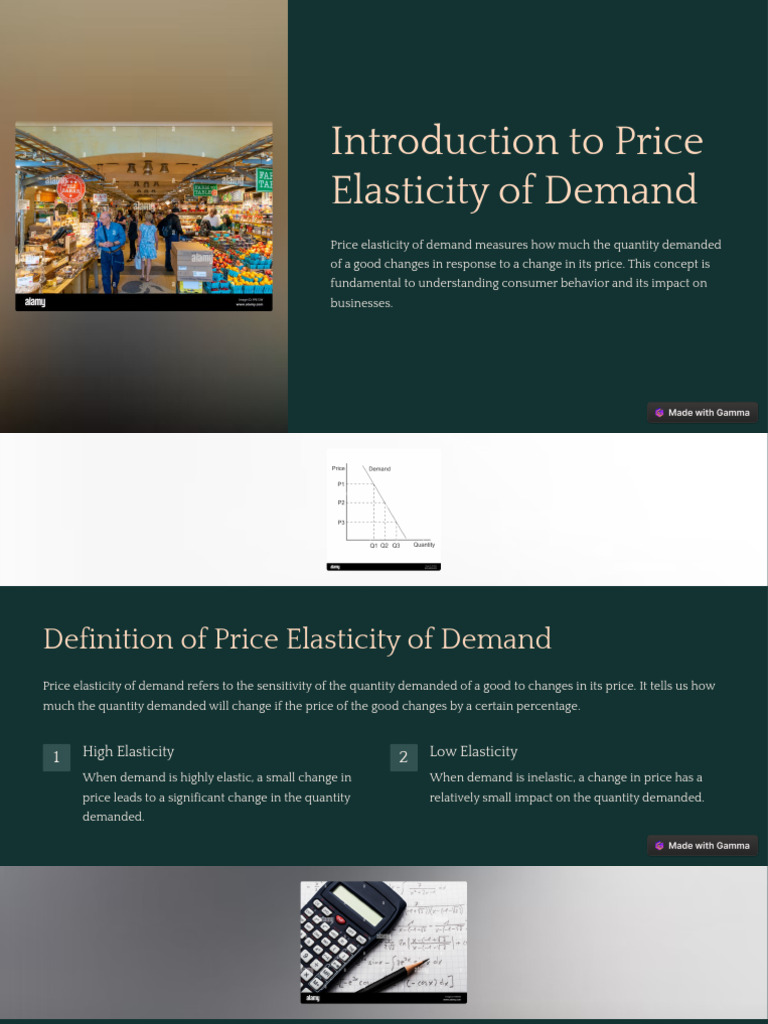 Introduction To Price Elasticity of Demand | PDF | Elasticity ...