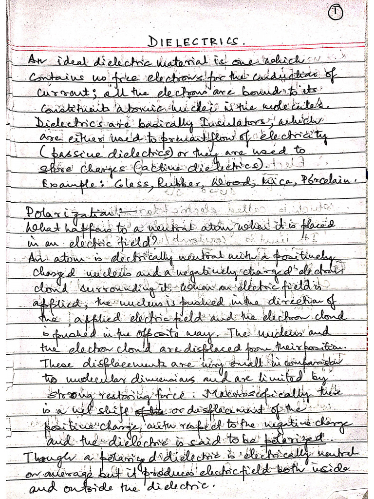 09 - Notes On Dielectrics and Polarization | PDF