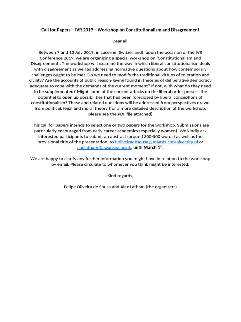 Call For Papers | PDF