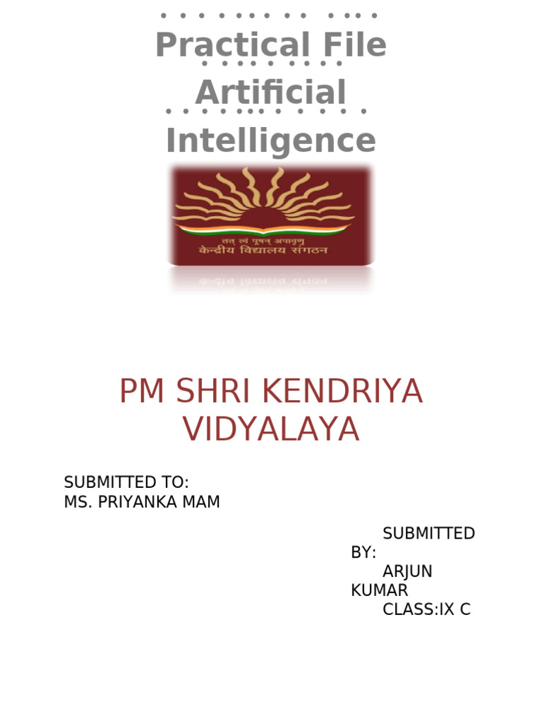 Practical AI Project by Class IX C | PDF