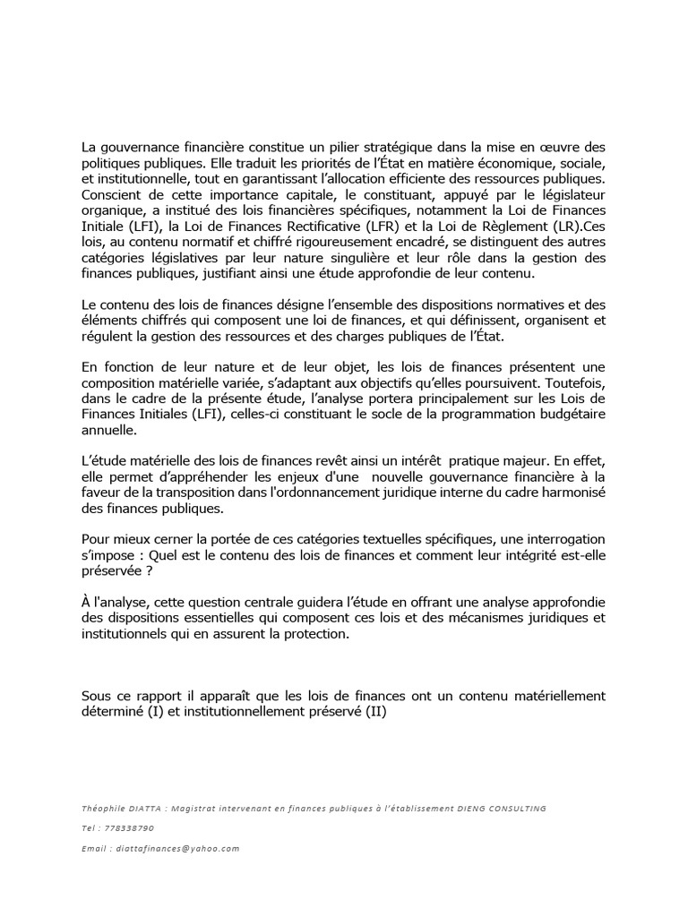 Analyse des Lois de Finances 2025 | PDF | Impôts | Loi