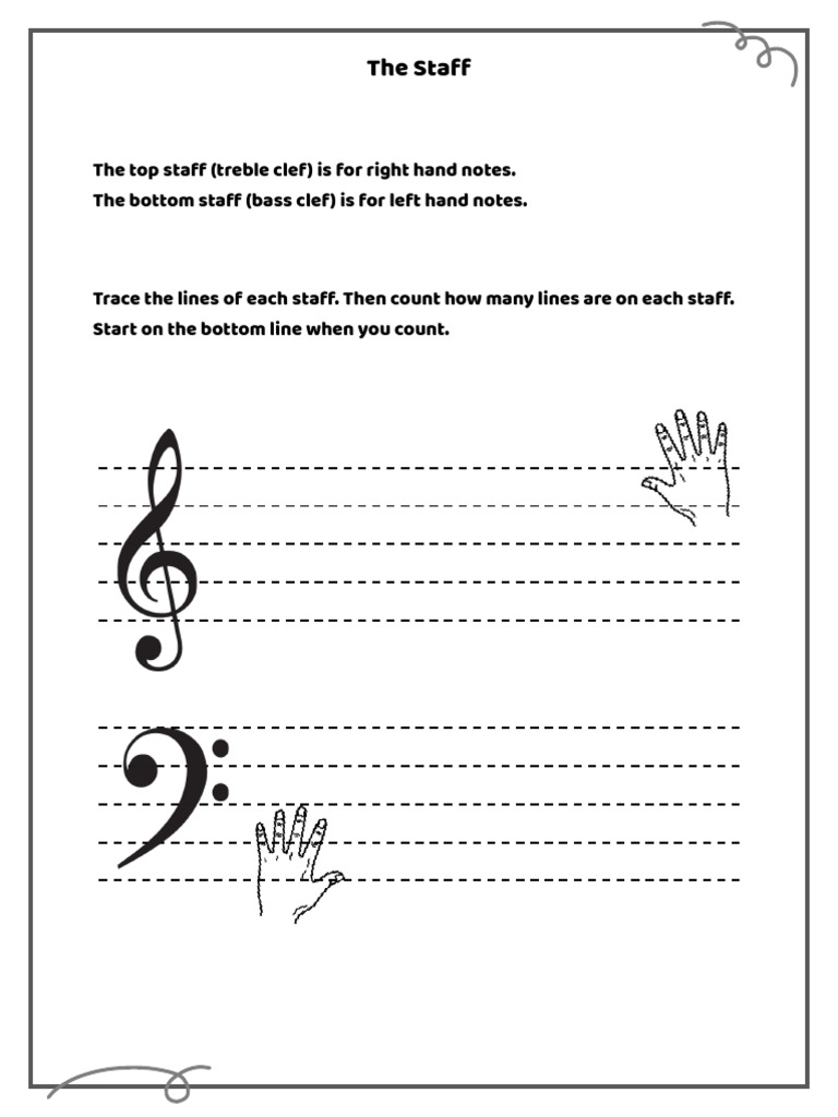 Treble Bass Worksheets | PDF | Clef | Musical Techniques