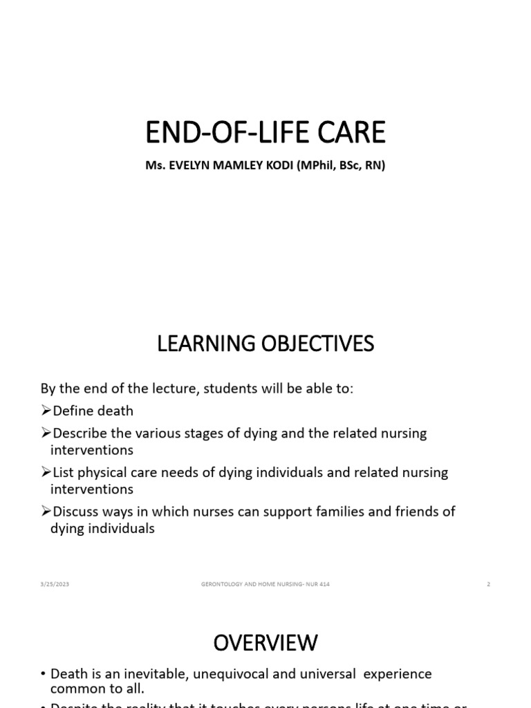 End of Life Care | PDF | Pain | Nursing