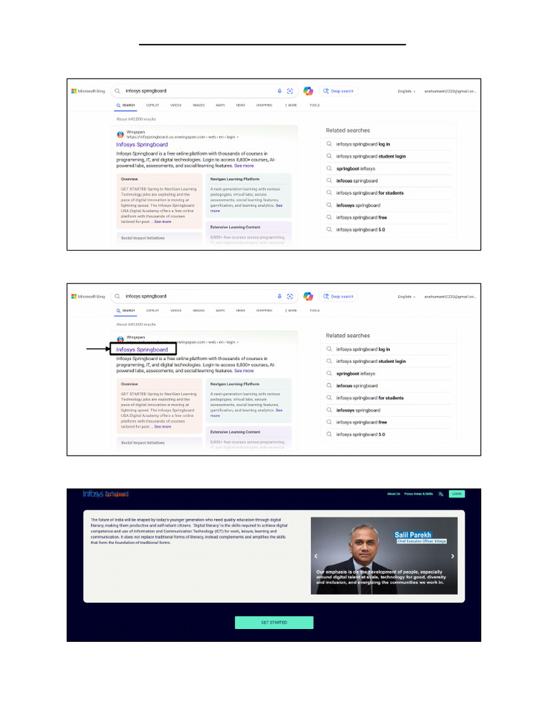 Steps for Registration in Infosys Springboard | PDF