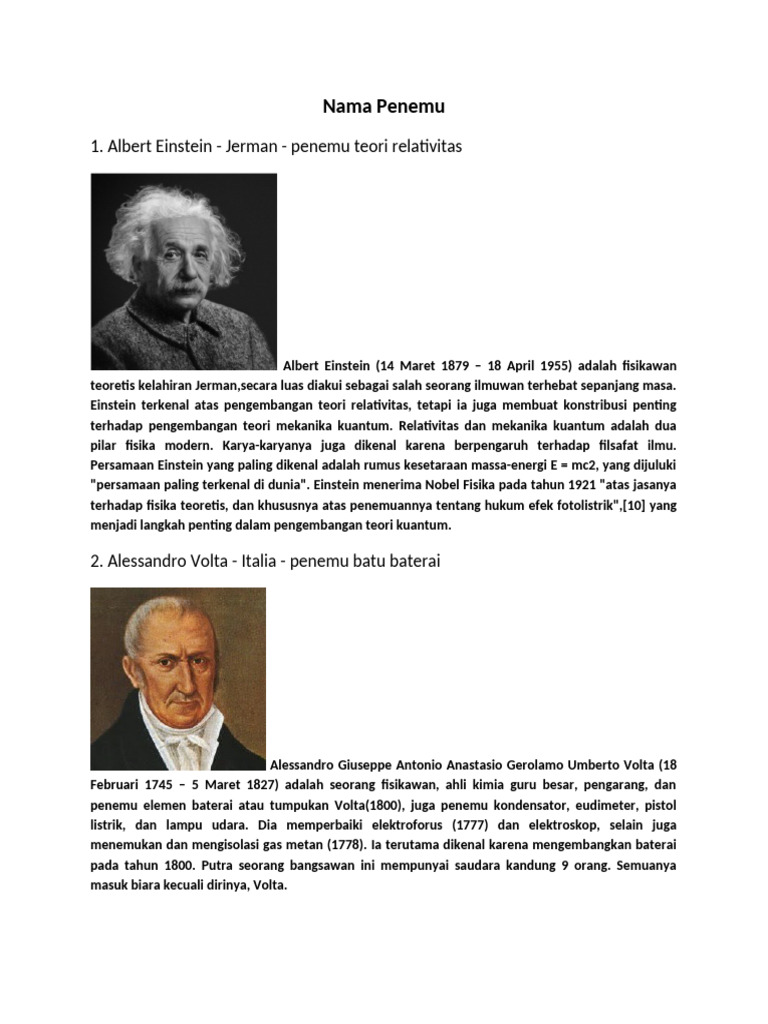 Penemu Terkenal dan Inovasinya | PDF