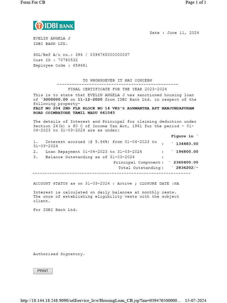 Final Int Cert Apartment | PDF