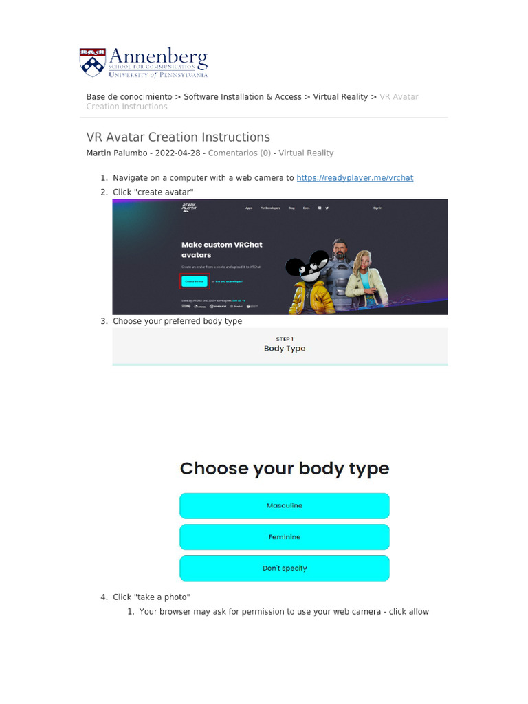 VRChat Avatar Creation Guide | PDF