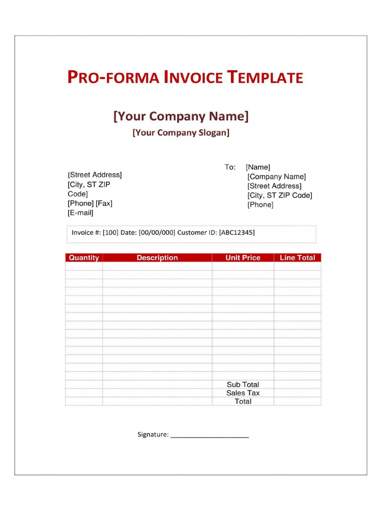 Pro Format Invoice | PDF