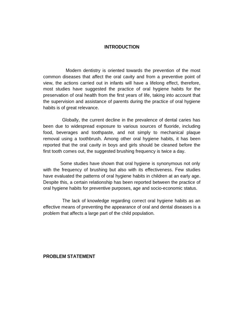 dental health thesis | PDF | Oral Hygiene | Human Tooth