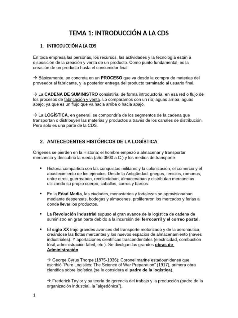 Introducción a la Cadena de Suministro | PDF | Cadena de suministro ...