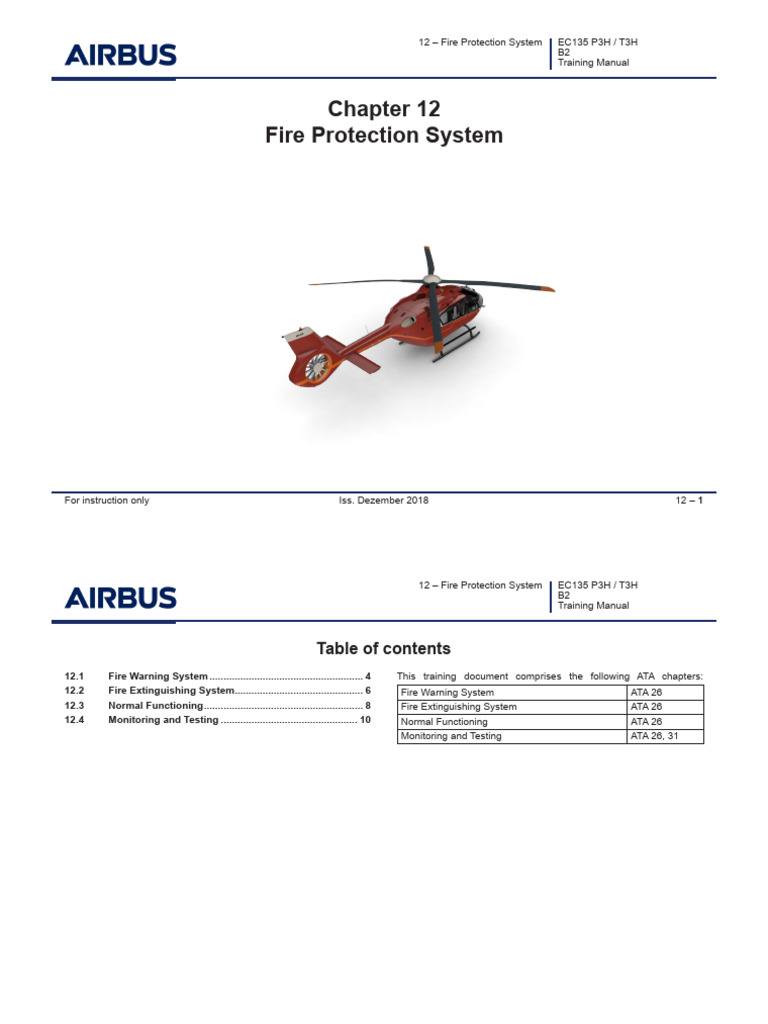 EC135 Fire Protection System Manual | PDF | Manufactured Goods