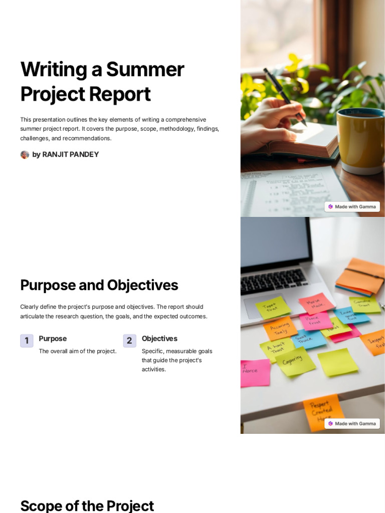 Summer Project Report Writing Guide | PDF | Methodology | Data Analysis