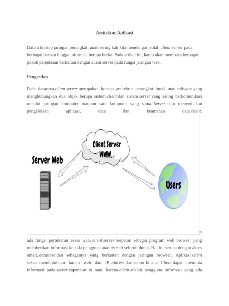 Memahami Arsitektur Aplikasi Client-Server | PDF