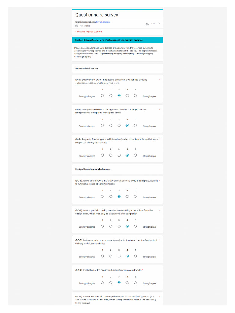 Questionnaire Survey | PDF