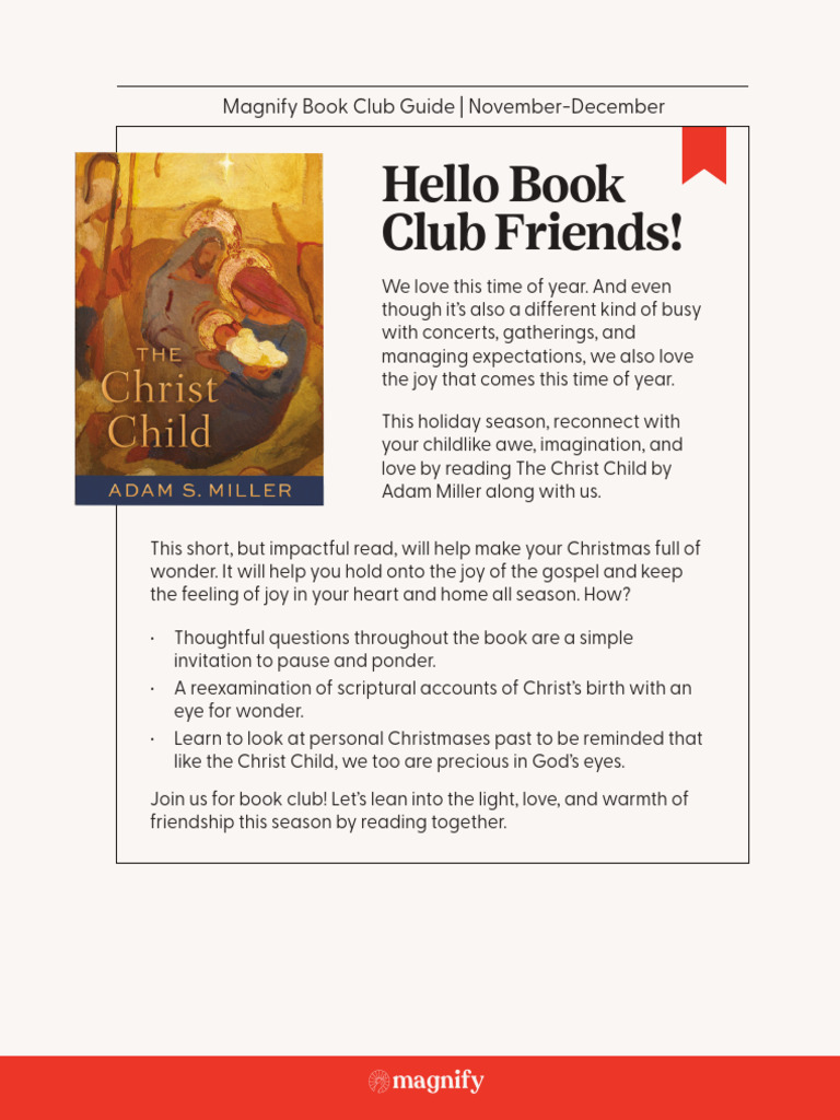 Magnify Book Club: The Christ Child Guide | PDF | Born Again | Christmas