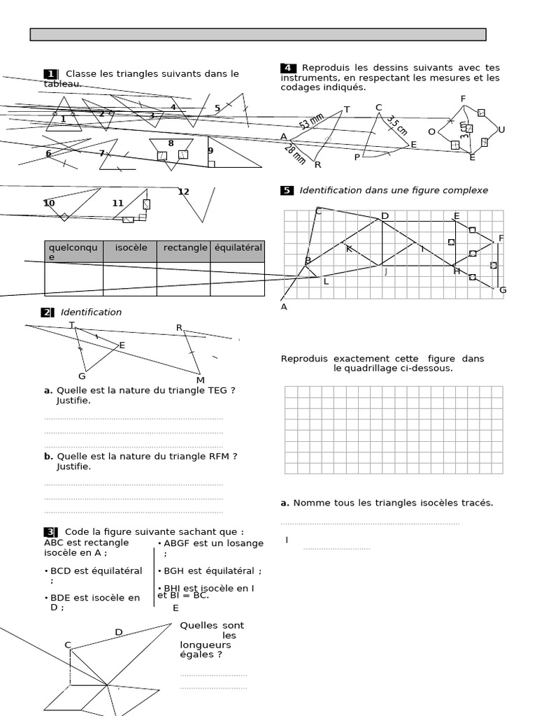 Classification et Identification des Triangles | PDF | Triangle | Polytope