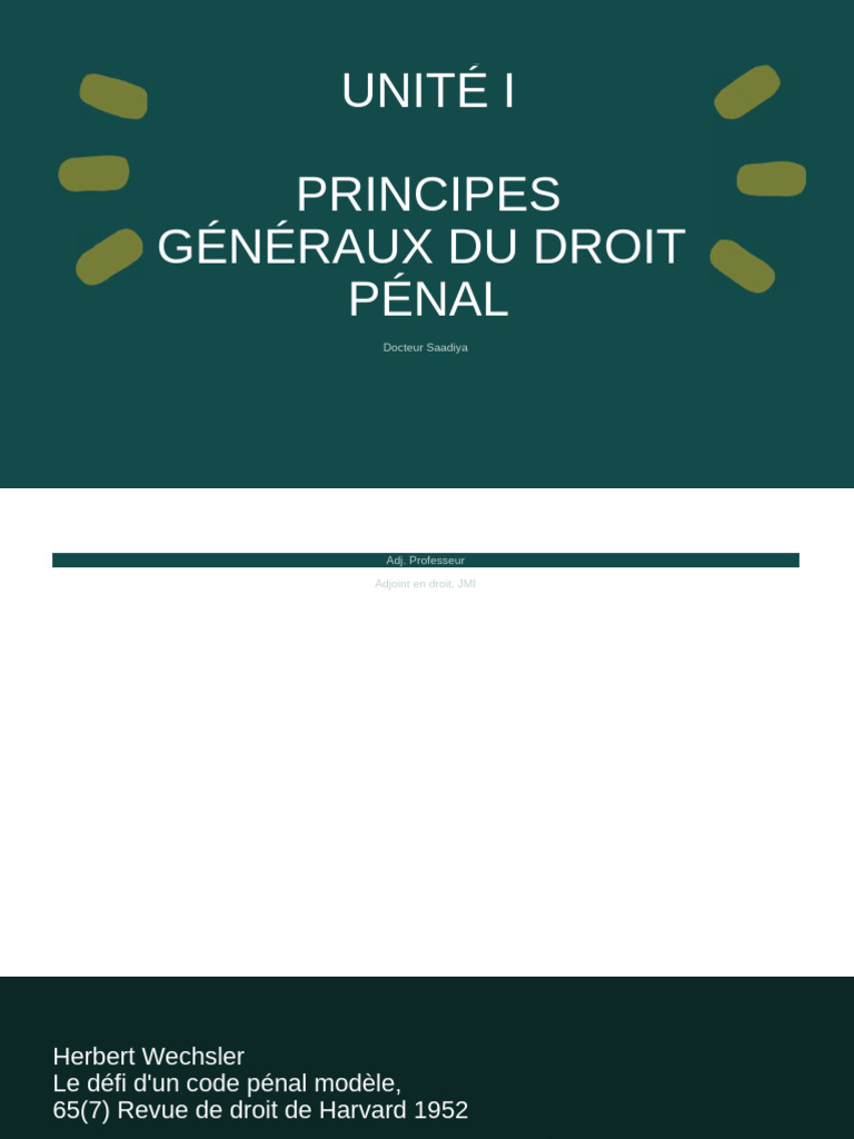 Principes généraux du droit pénal | PDF | Crimes | Crime et violence