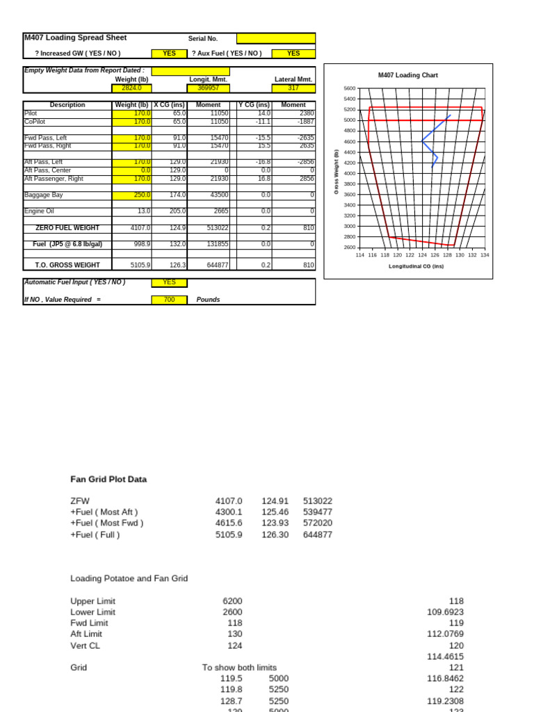 407 Loading Tool | PDF | Aviation | Aircraft