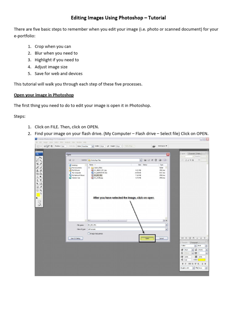 Photoshop Image Editing Tutorial | PDF | Adobe Photoshop | Pixel