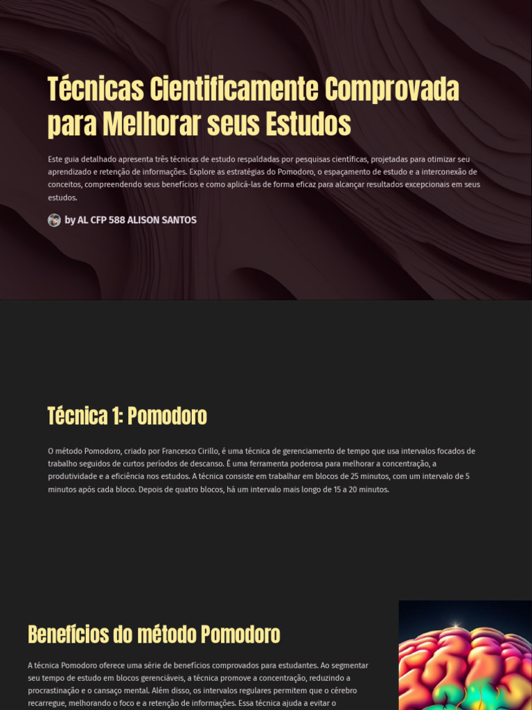 Técnicas Científicas para Estudar Melhor | PDF | Aprendizado | Conhecimento
