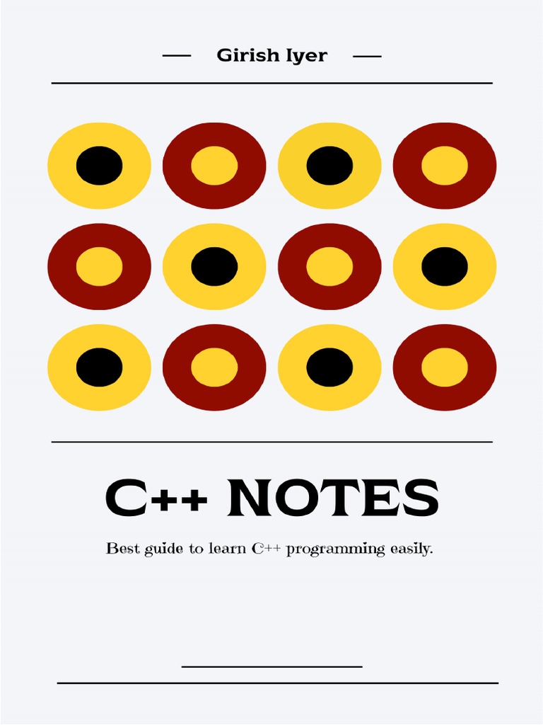 C++ Notes by Girish Iyer | PDF | C++ | Computer Program