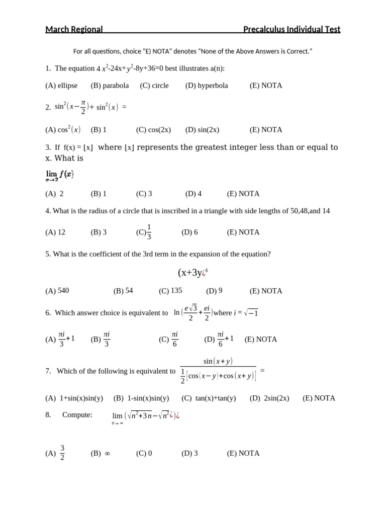 9111 T - 2017 March Individual | PDF | Elementary Mathematics ...