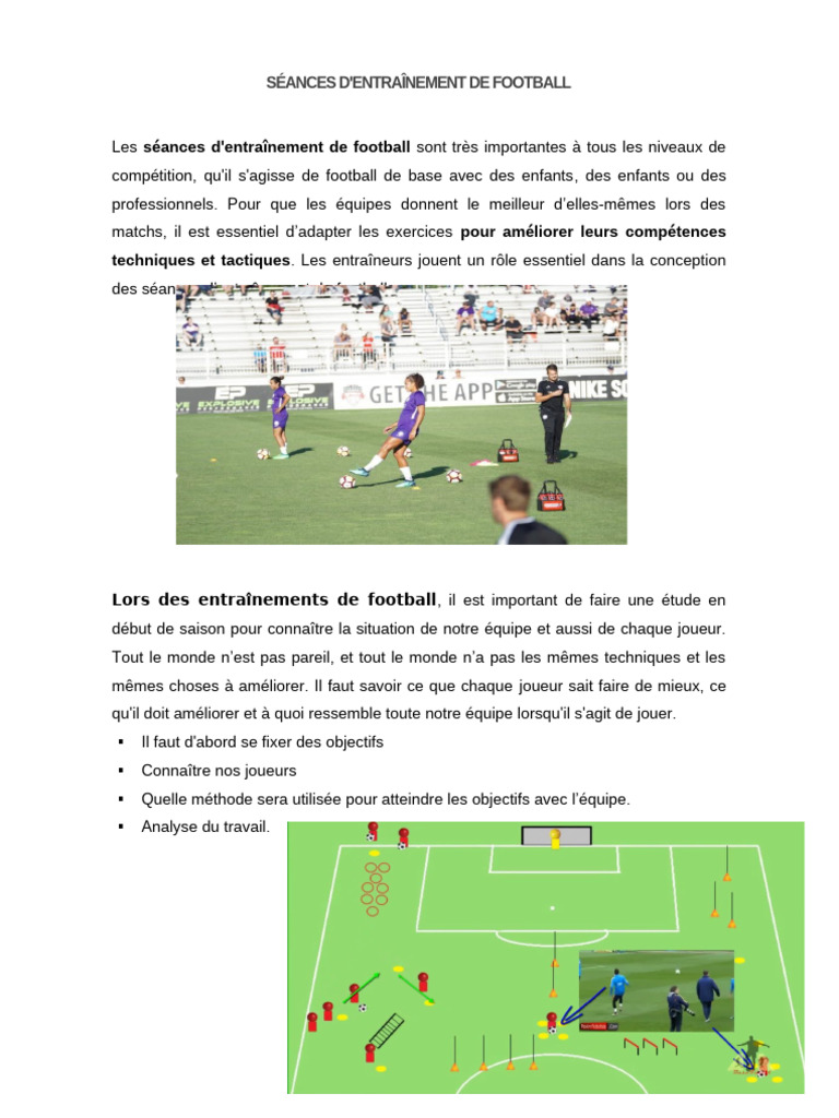 Séances d'entraînement football PDF | PDF | Football | Physique
