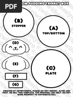 Dandy's World Papercraft Trinket Template | PDF