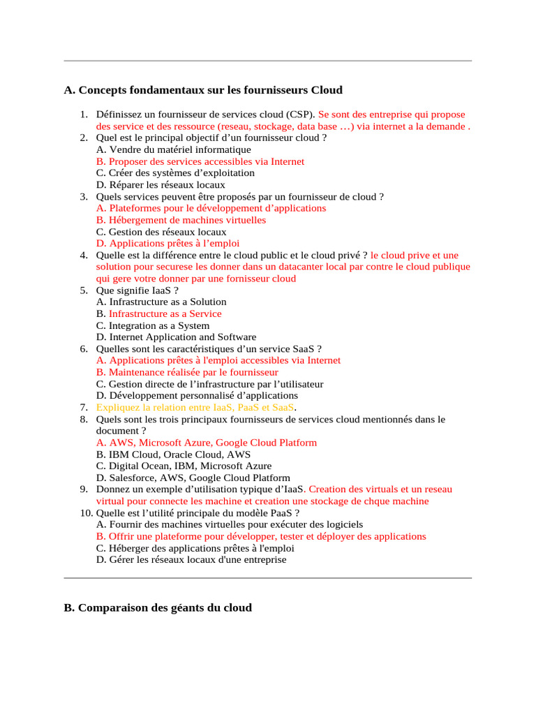 Guide complet des fournisseurs Cloud | PDF | Cloud computing | Amazon ...