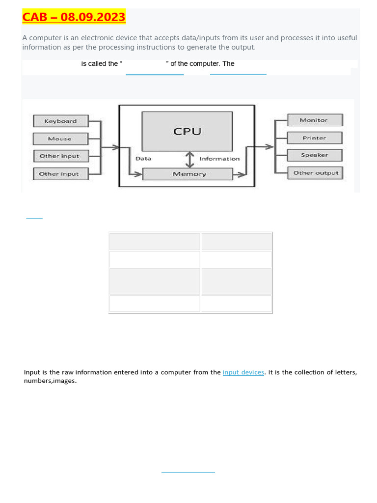 Cab | PDF | Input/Output | Computer Data Storage