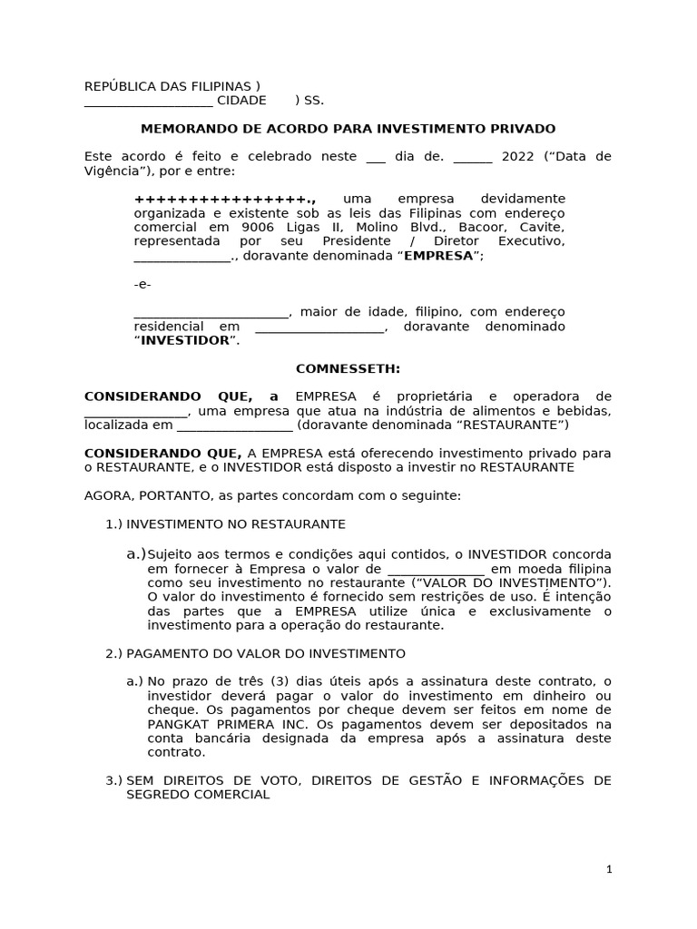 acordo-de-investimento-em-restaurante-pdf-investimentos-dividendo