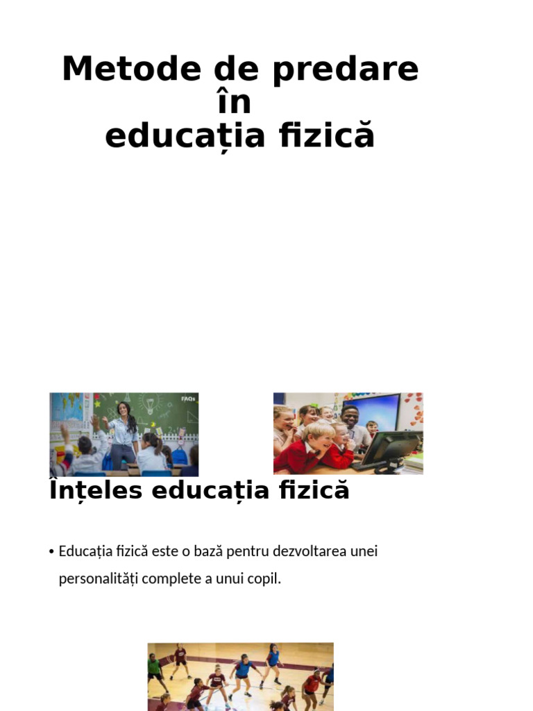 08 Metode de Predare În Educația Fizică | PDF