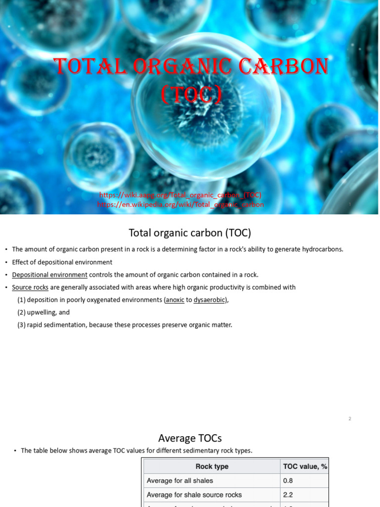 Understanding Total Organic Carbon (TOC) | PDF | Total Organic Carbon ...