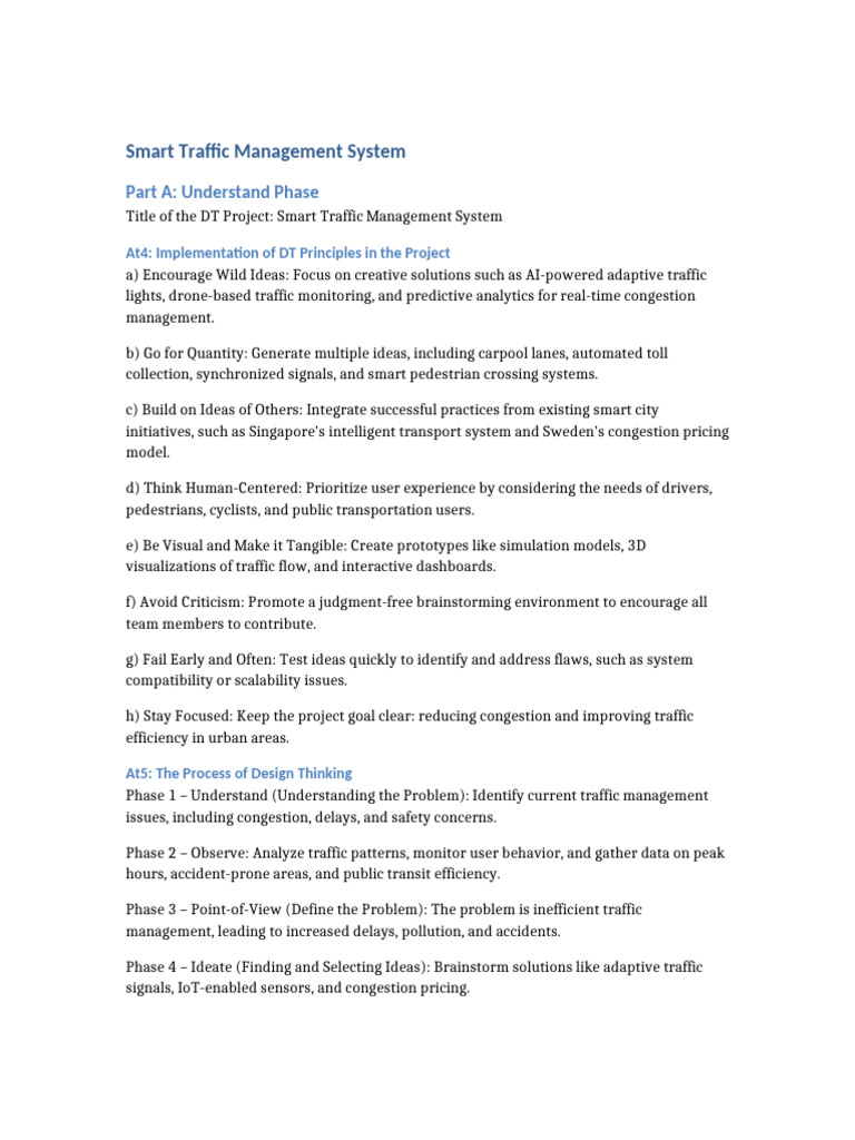 Smart Traffic Management Project | PDF | Traffic | Traffic Congestion